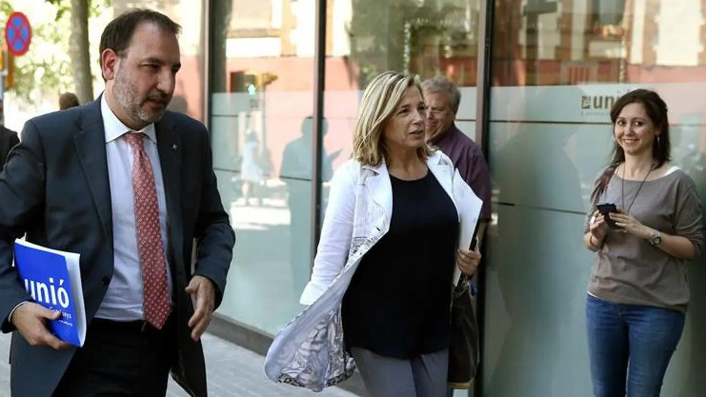Ramon Espadaler, secretario general de Unió y la vicepresidenta del Govern, Joana Ortega Ramon Espadaler, secretario general de Unió y la vicepresidenta del Govern, Joana Ortega
