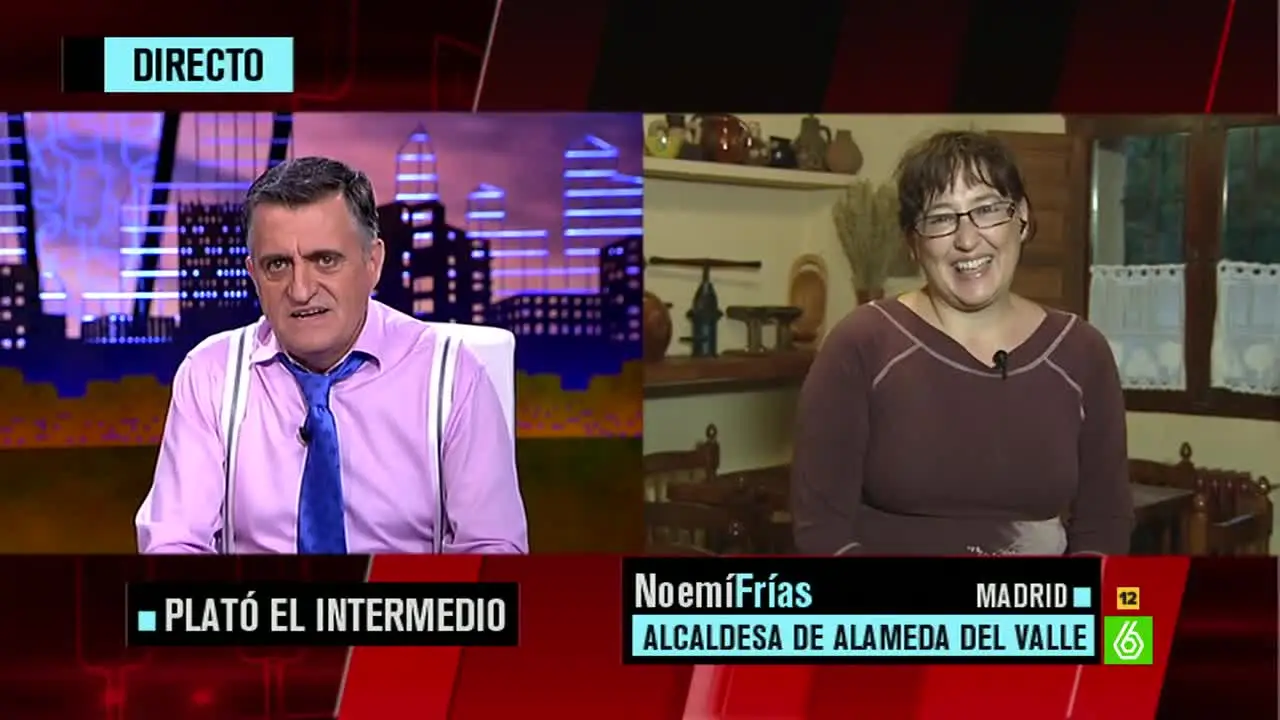 La alcaldesa de Alameda del Valle Noemí Frías conecta con ‘El Intermedio’ La alcaldesa de Alameda del Valle Noemí Frías conecta con ‘El Intermedio’