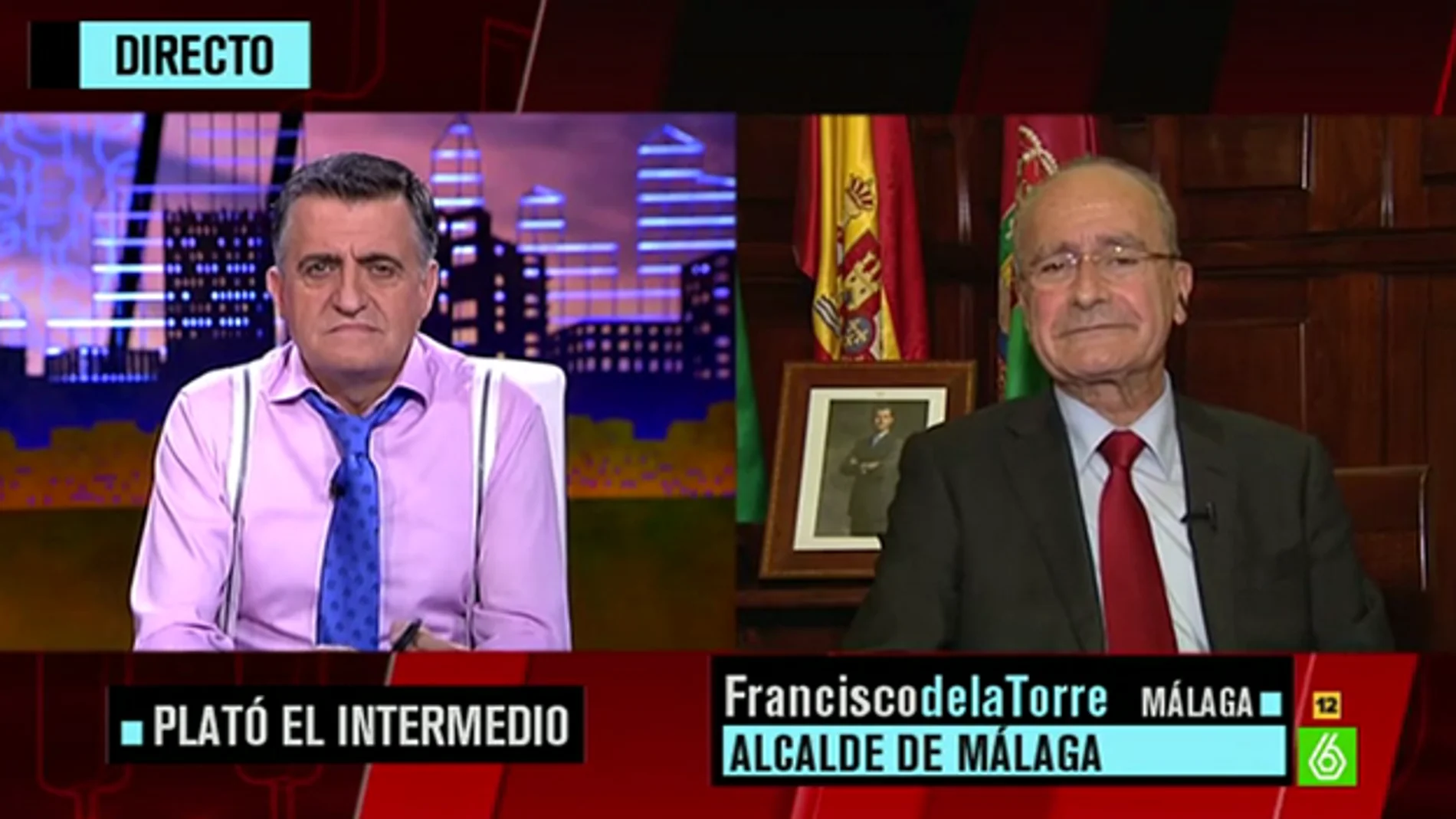 El alcalde de Málaga Francisco de la Torre, conecta con 'El Intermedio'