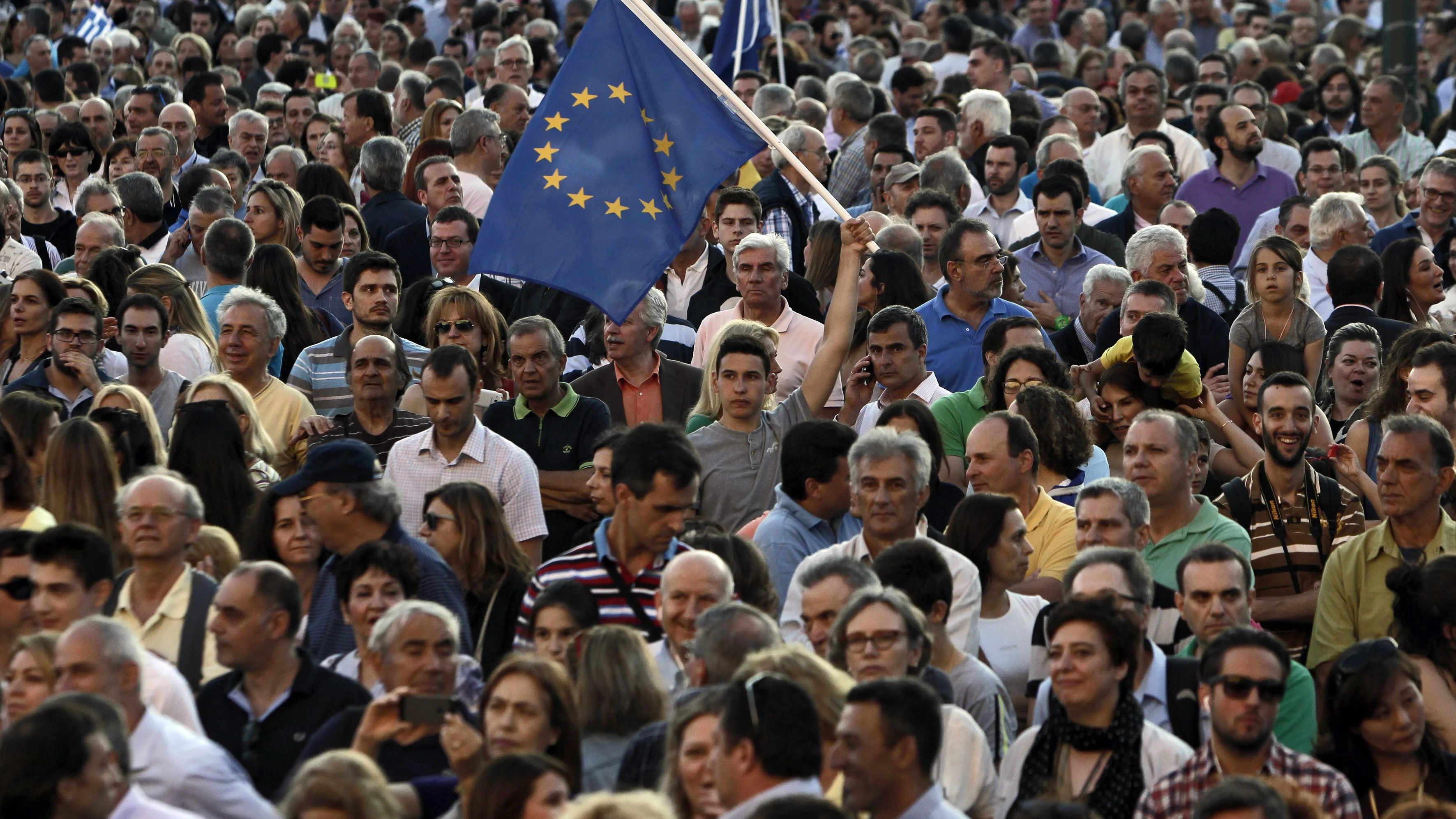 Manifestación en la plaza Syntagma de Atenas