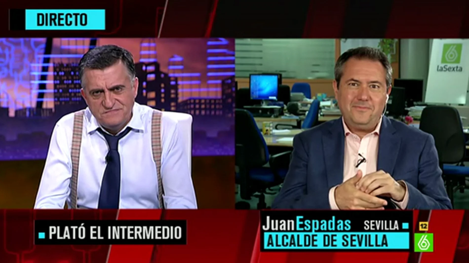 ‘El Intermedio’ conecta en directo con el alcalde de Sevilla Juan Espadas