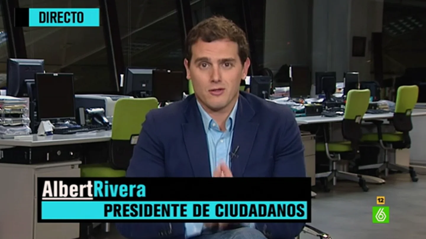 El secretario general de Ciudadanos, Albert Rivera, conecta con ‘El Intermedio’ El secretario general de Ciudadanos, Albert Rivera, conecta con ‘El Intermedio’