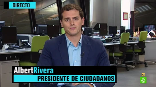 El líder de Ciudadanos Albert Rivera en 'El Intermedio' El líder de Ciudadanos Albert Rivera en 'El Intermedio'
