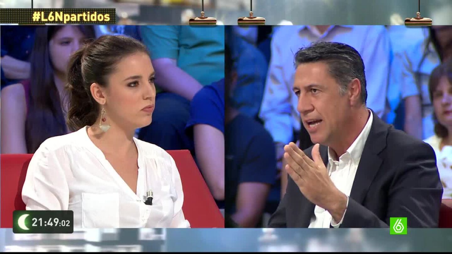 Irene Montero y Xavier Garc&iacute;a Albiol