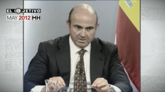 Luis de Guindos en una prueba de verificaci&oacute;n de 'El Objetivo'
