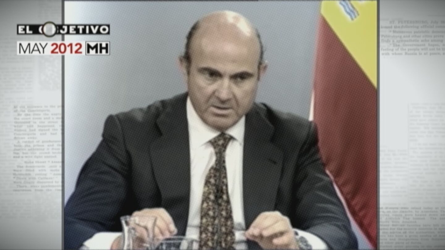Luis de Guindos en una prueba de verificaci&oacute;n de 'El Objetivo'