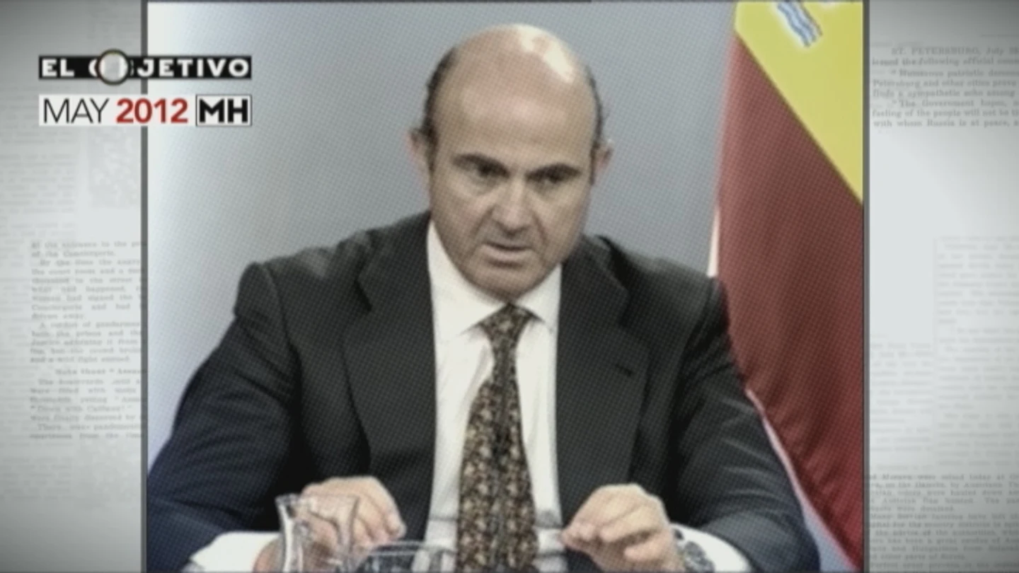 Luis de Guindos en una prueba de verificación de 'El Objetivo' Luis de Guindos en una prueba de verificación de 'El Objetivo'