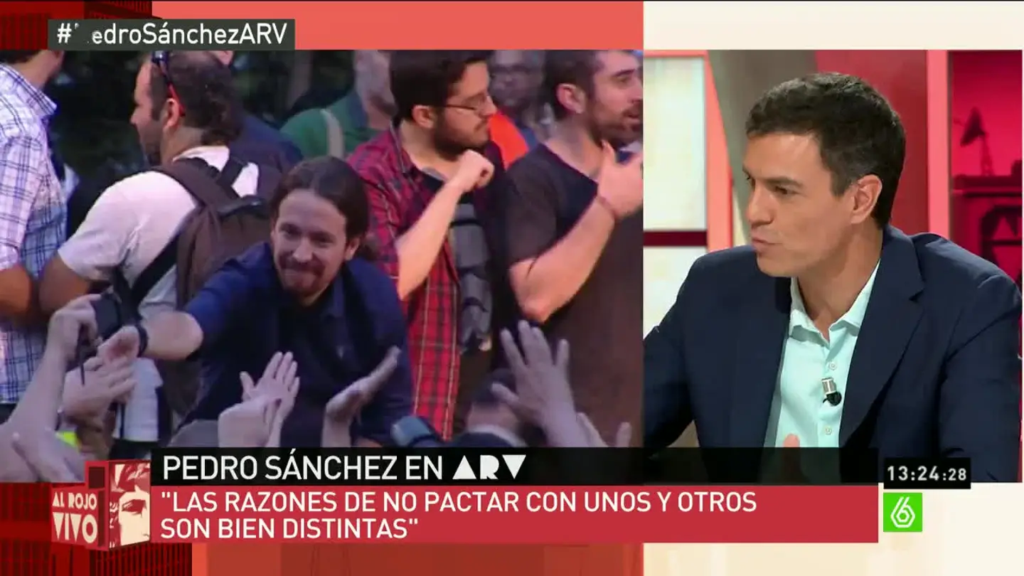 Pedro Sánchez en 'Al Rojo Vivo' Pedro Sánchez en 'Al Rojo Vivo'