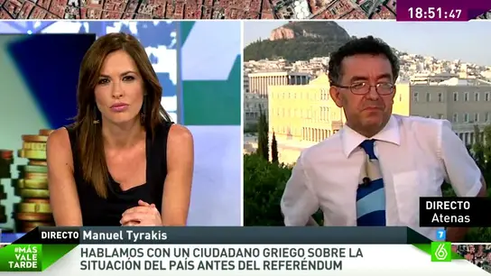 Manuel Tyrakis: "Tengo dos trabajos, me bajan las jubilaciones y encima me dicen que soy un vago" Manuel Tyrakis: "Tengo dos trabajos, me bajan las jubilaciones y encima me dicen que soy un vago"