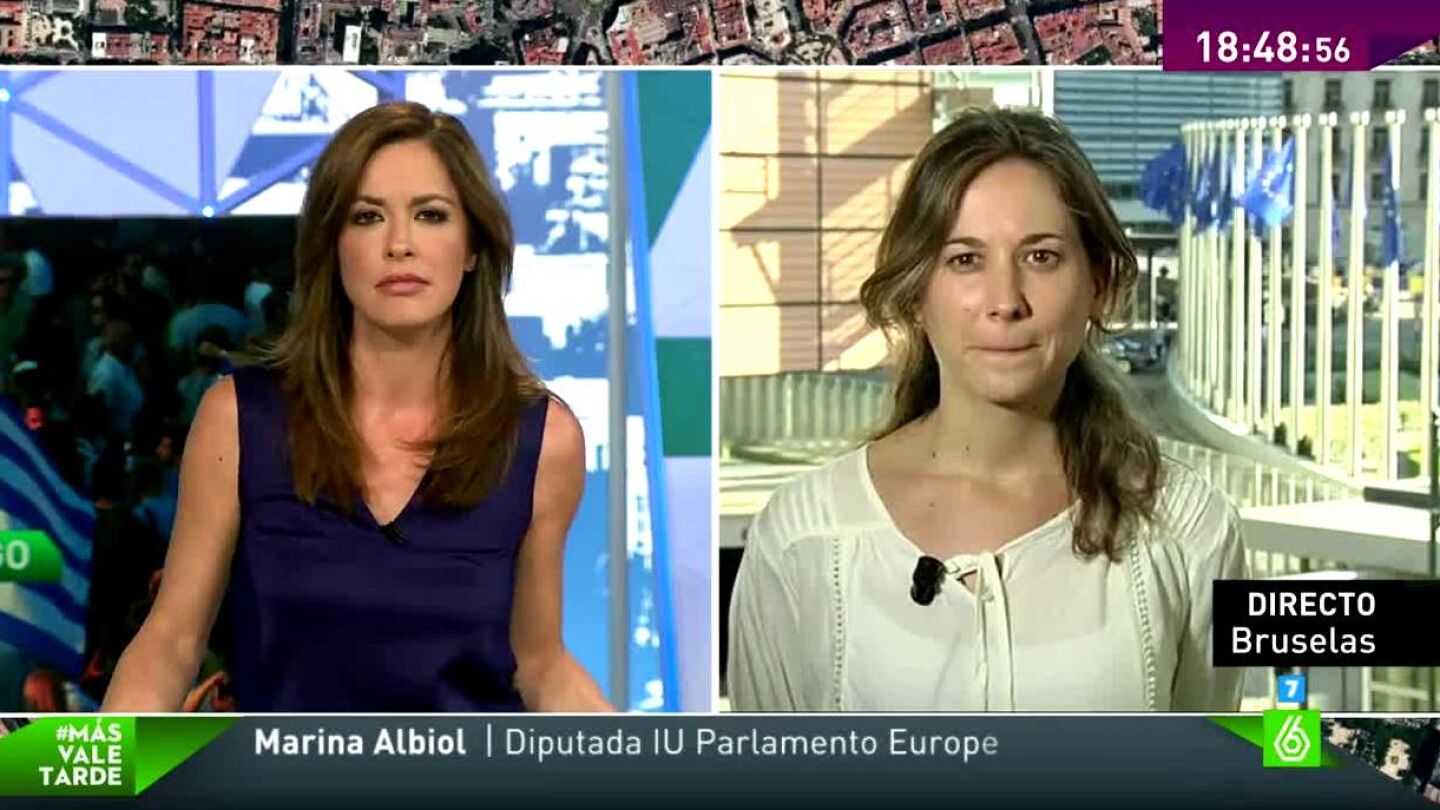 Marina Albiol, IU: "La Troika est&aacute; actuando con chantajes hacia el pueblo griego"