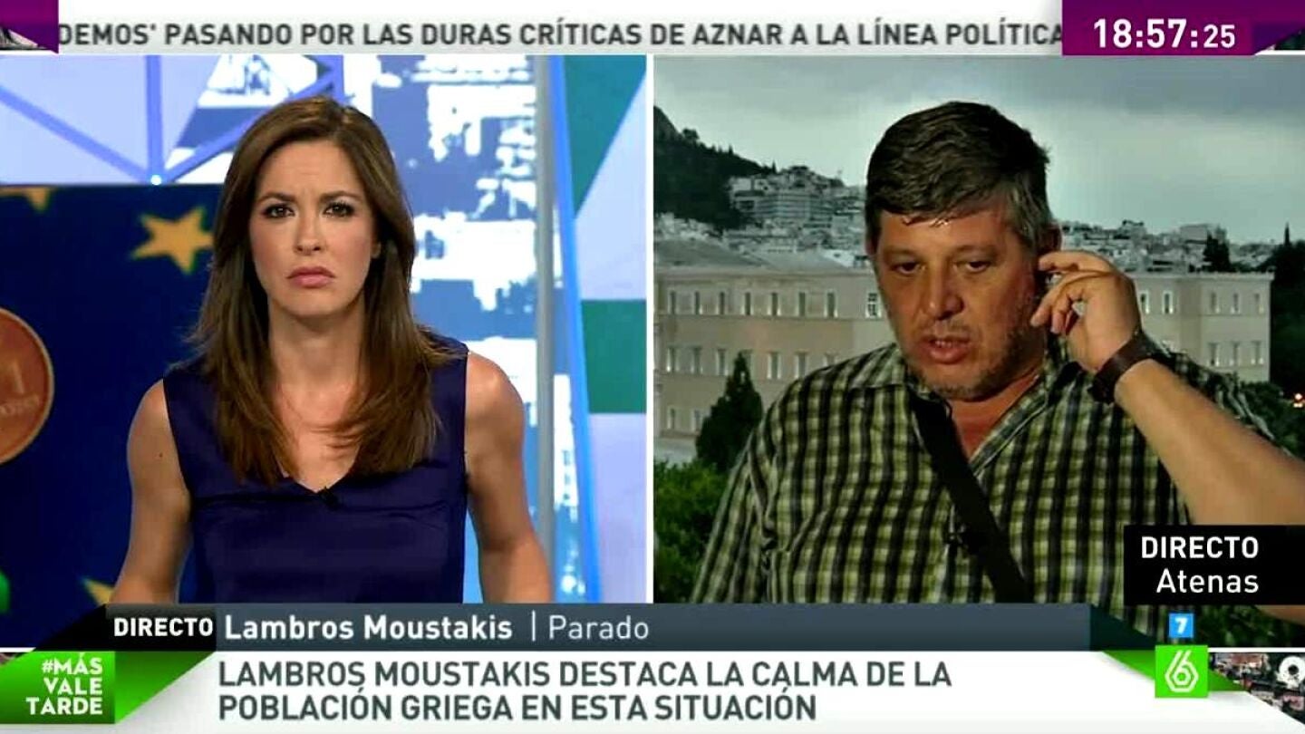 Lambros, parado: "Los programas sociales no han llegado al pueblo tras los rescates"