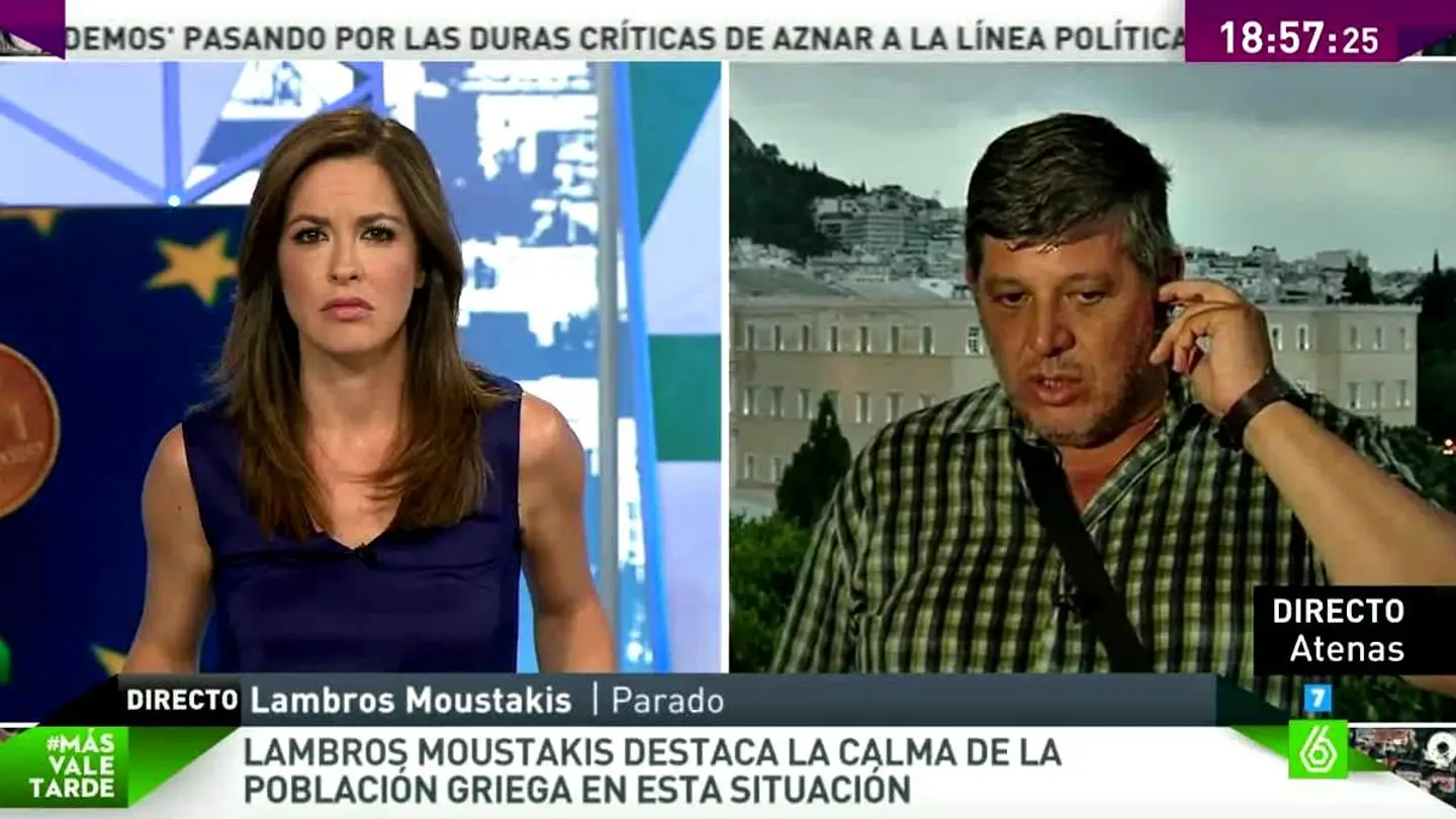 Lambros, parado: "Los programas sociales no han llegado al pueblo tras los rescates" Lambros, parado: "Los programas sociales no han llegado al pueblo tras los rescates"