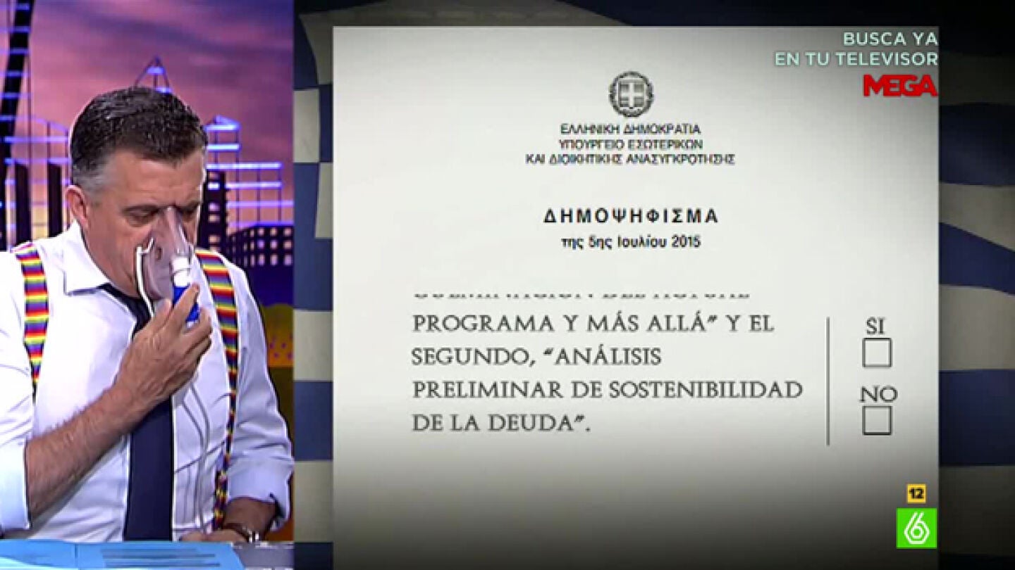 El Gran Wyoming lee la pregunta del refer&eacute;ndum