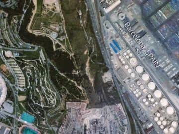 Imagen de Montjuic desde la ISS