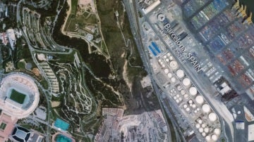 Imagen de Montjuic desde la ISS