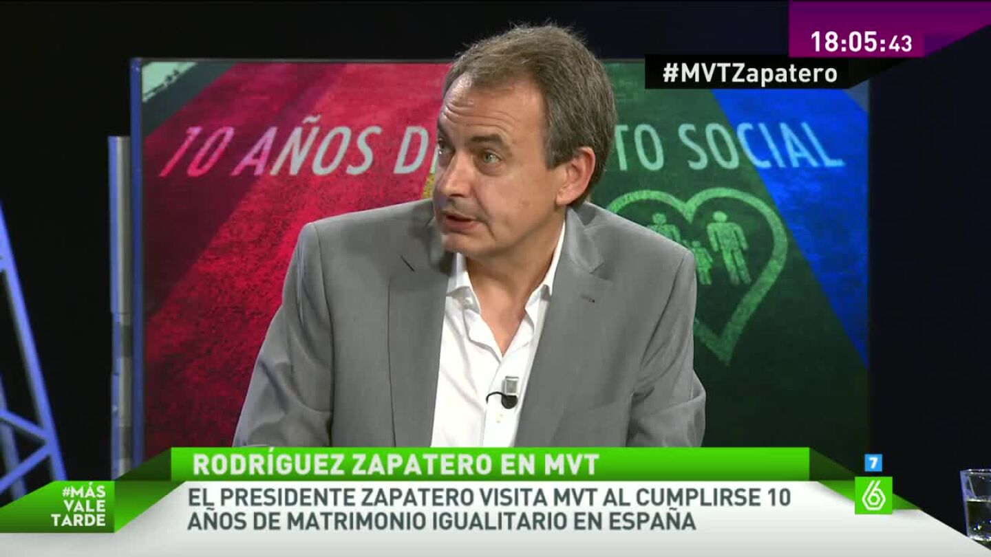 Rodr&iacute;guez Zapatero, en 'M&aacute;s Vale Tarde'
