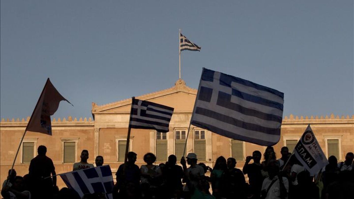 Los partidarios del 'no' en el refer&eacute;ndum de Grecia