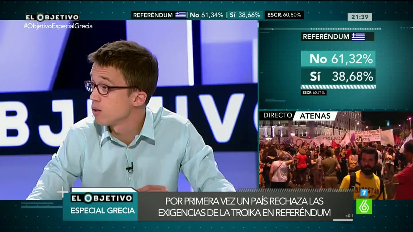 Íñigo Errejón en 'El Objetivo' Íñigo Errejón en 'El Objetivo'