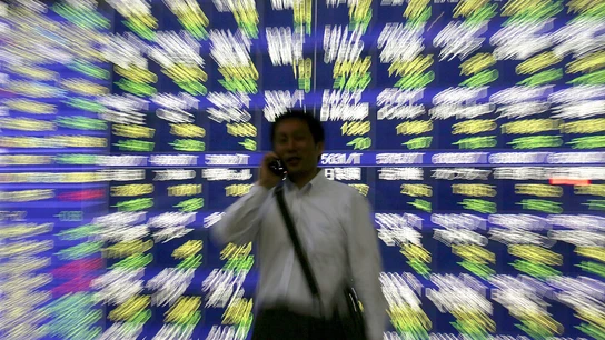 Imagen de archivo de un agente de bolsa en China Imagen de archivo de un agente de bolsa en China