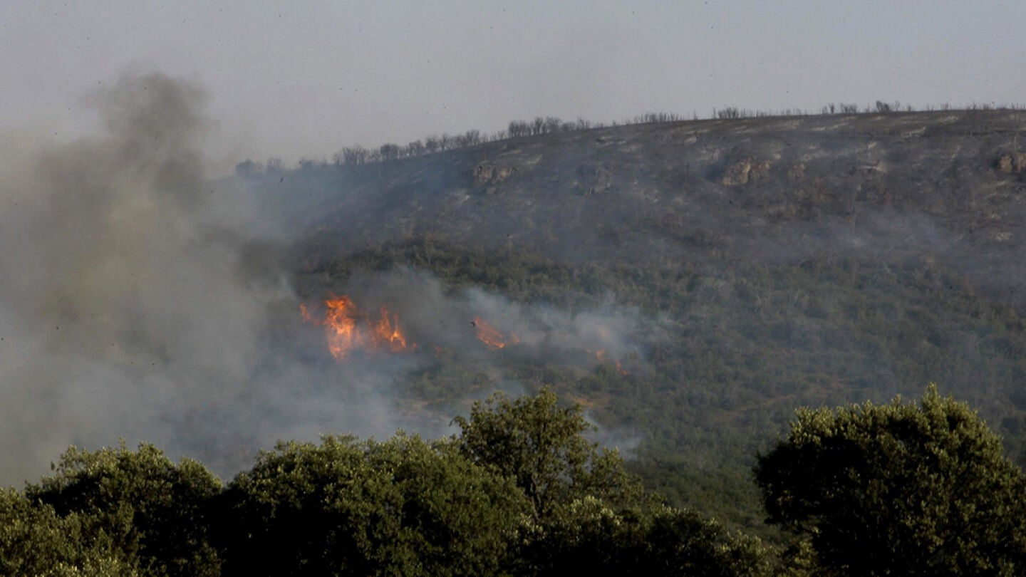 Llamas del incendio forestal declarado en Humanes