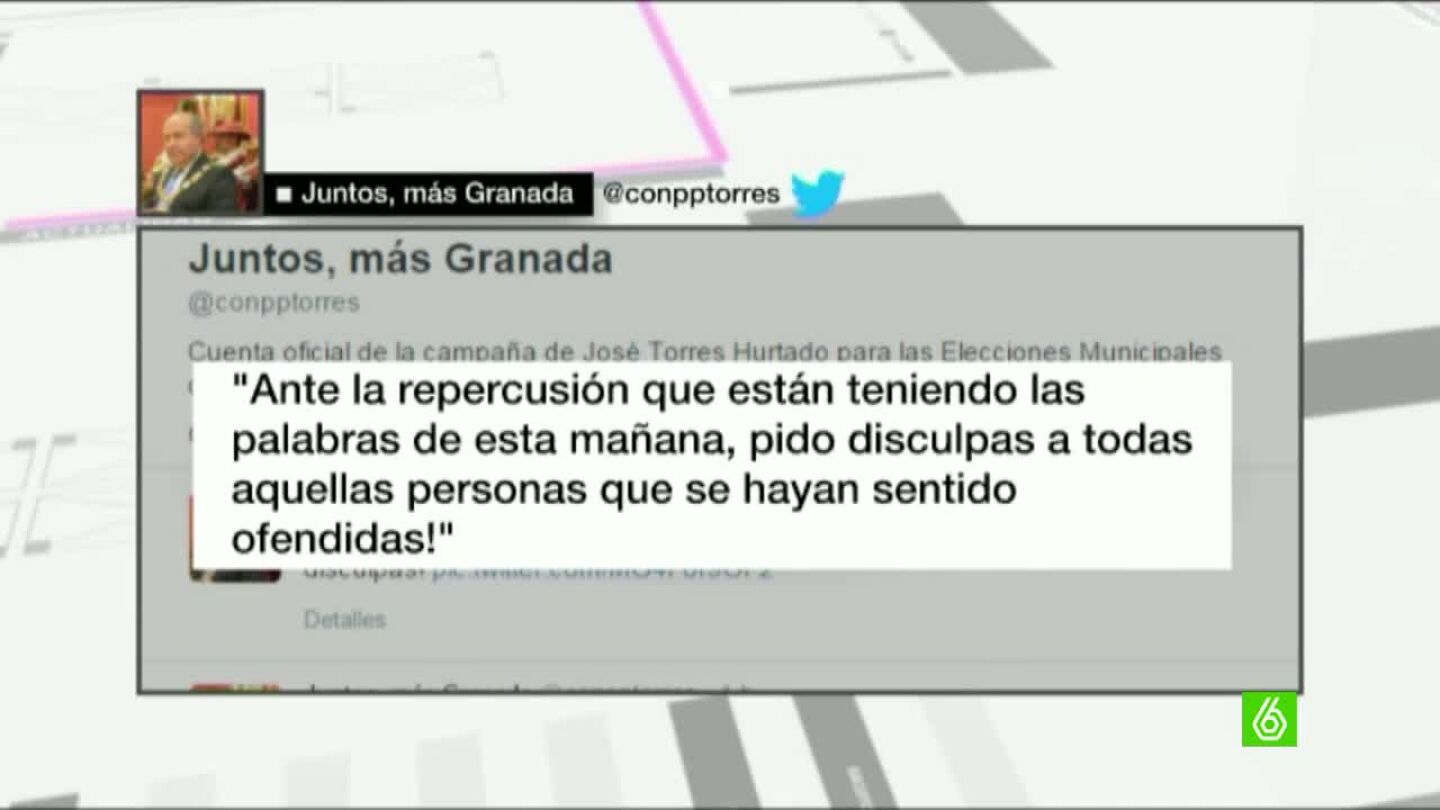 El alcalde de Granada pide disculpas en Twitter