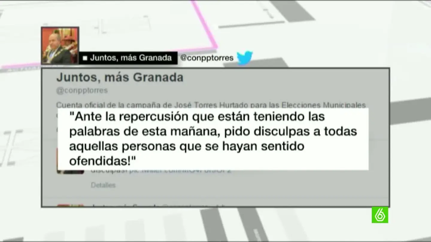 El alcalde de Granada pide disculpas en Twitter El alcalde de Granada pide disculpas en Twitter