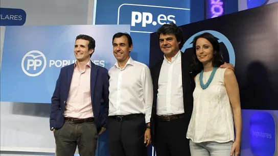 Pablo Casado, Fernando Martínez Maillo, Jorge Moragas y Andrea Levy Pablo Casado, Fernando Martínez Maillo, Jorge Moragas y Andrea Levy