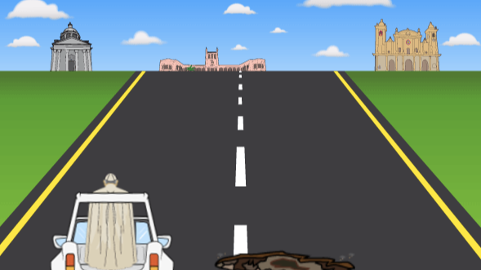 Captura del juego 'Papa road'
