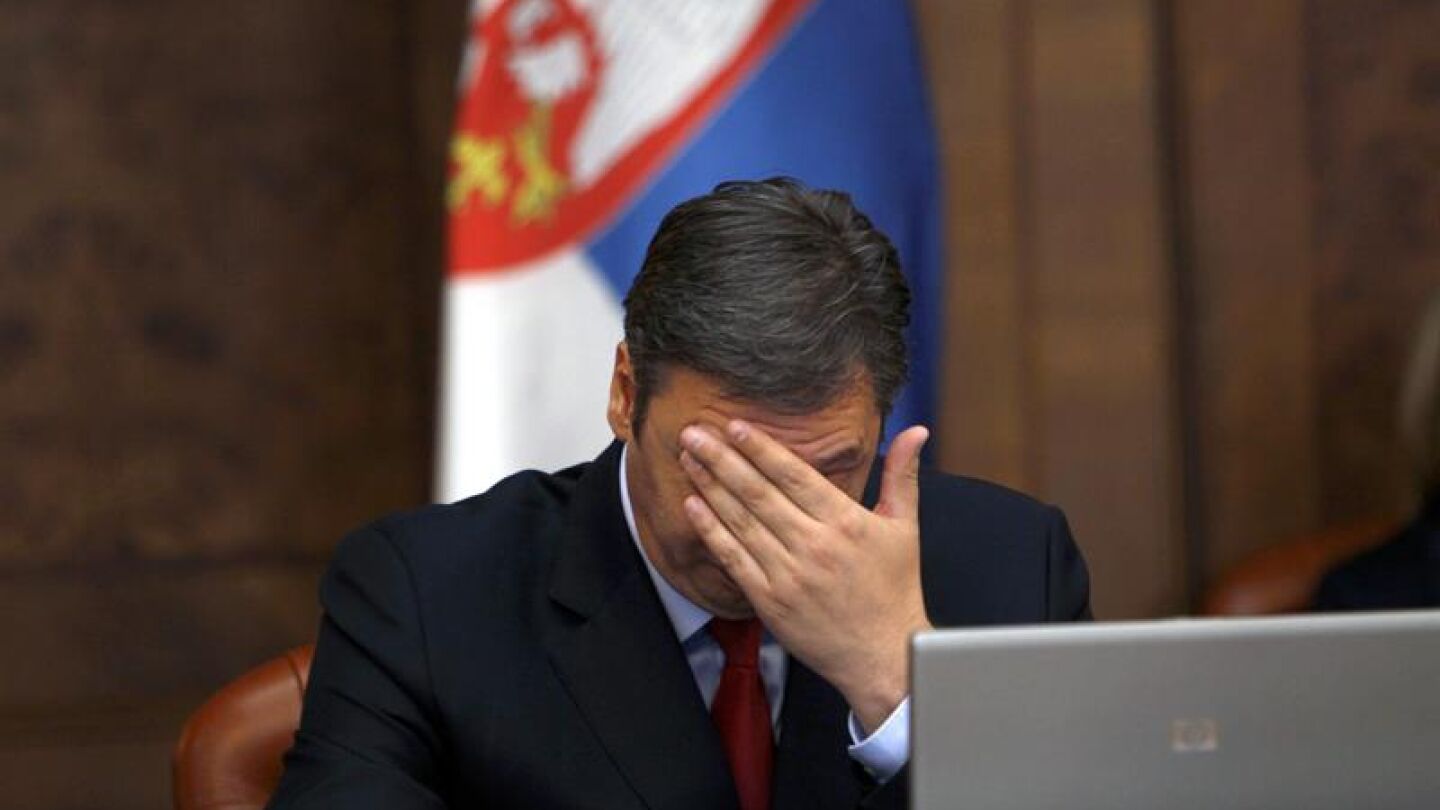 El primer ministro serbio, Alecxandar Vuvic