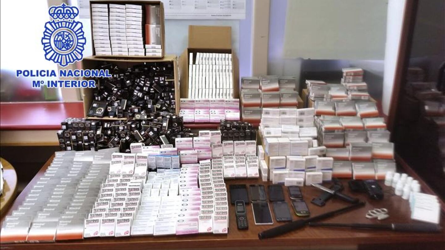 El material intervenido por la Polic&iacute;a.