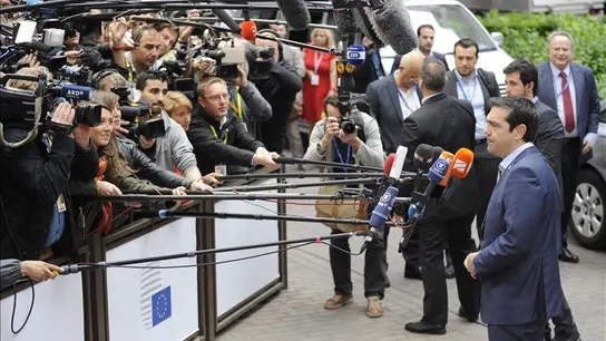 Alexis Tsipras, a su llegada a Bruselas Alexis Tsipras, a su llegada a Bruselas