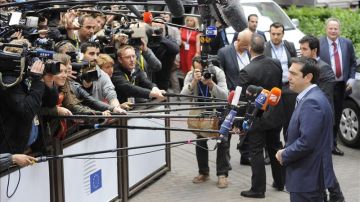 Alexis Tsipras, a su llegada a Bruselas