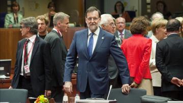 Mariano Rajoy, al inicio de la reunión extraordinaria de los jefes de Estado
