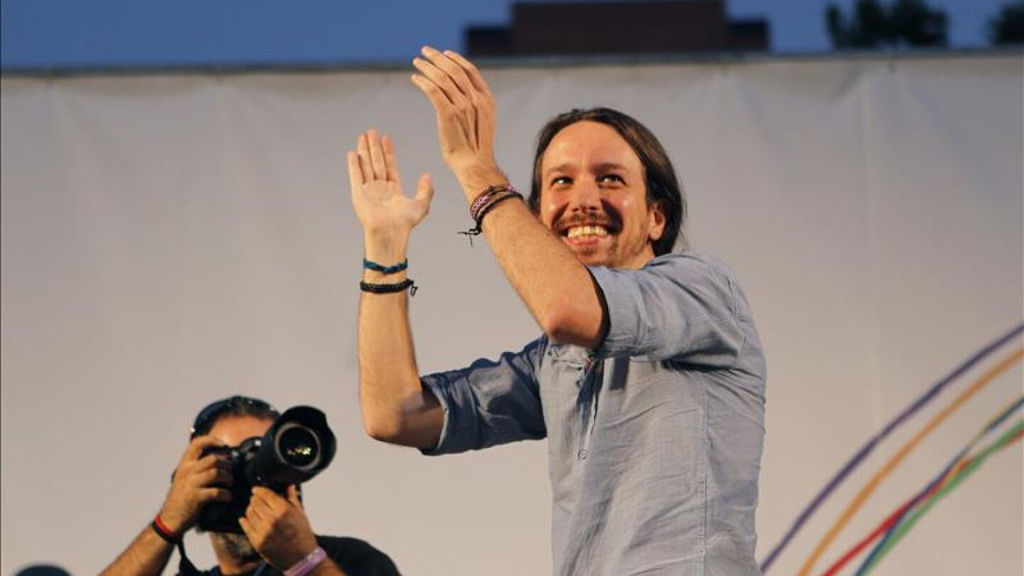 Pablo Iglesias, durante el "Foro por el Cambio" que celebra esta formaci&oacute;n