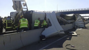 Imagen de un accidente en una autovía española
