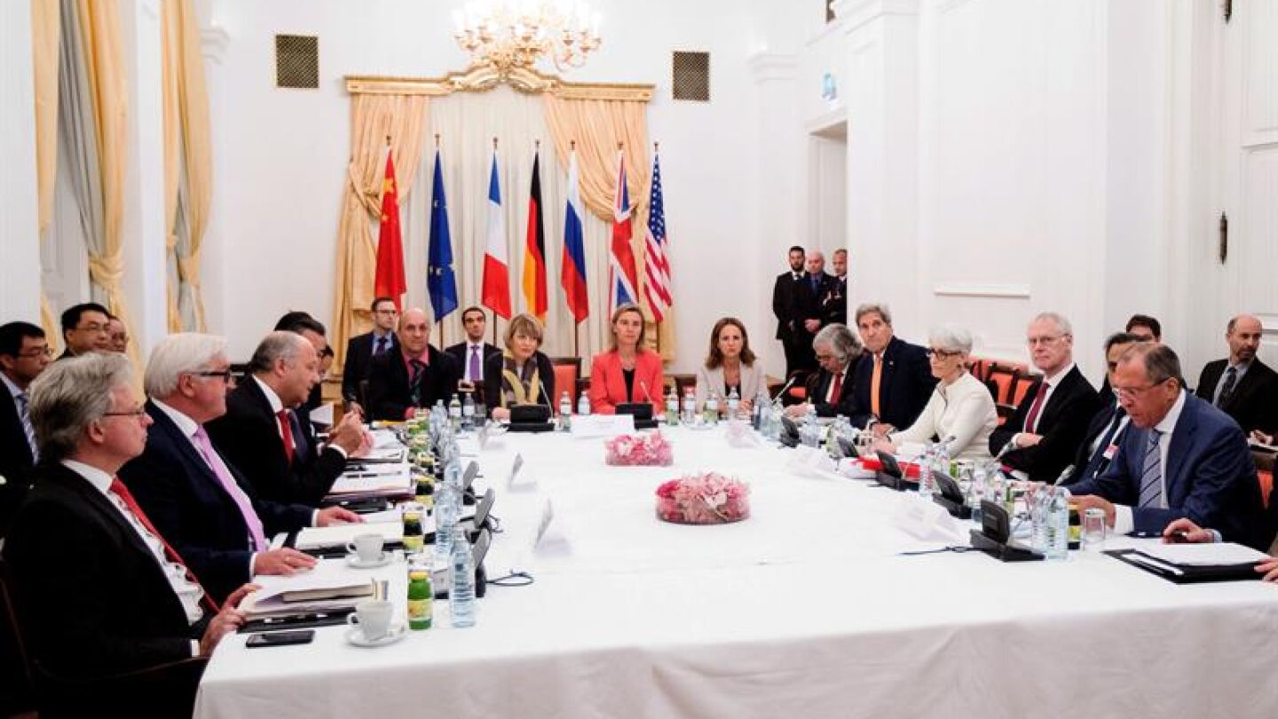 Mesa de negociaciones sobre el programa nuclear iran&iacute; en Viena