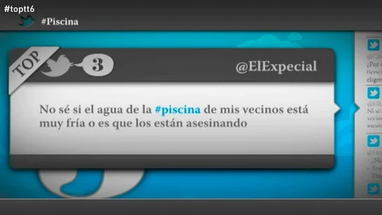 @ElExpecial: "No se si el agua de la piscina de mis vecinos está muy fría o es que los están asesinando" @ElExpecial: "No se si el agua de la piscina de mis vecinos está muy fría o es que los están asesinando"
