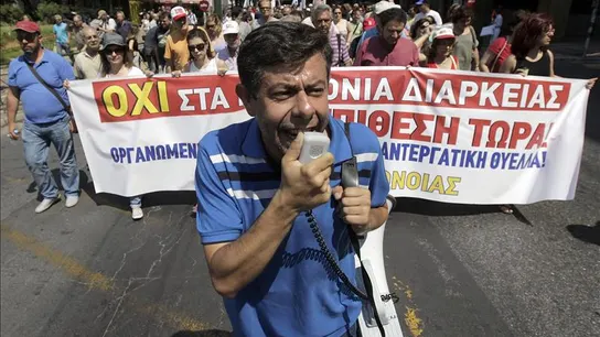 Huelga de baja participación en el sector público griego contra el rescate Huelga de baja participación en el sector público griego contra el rescate