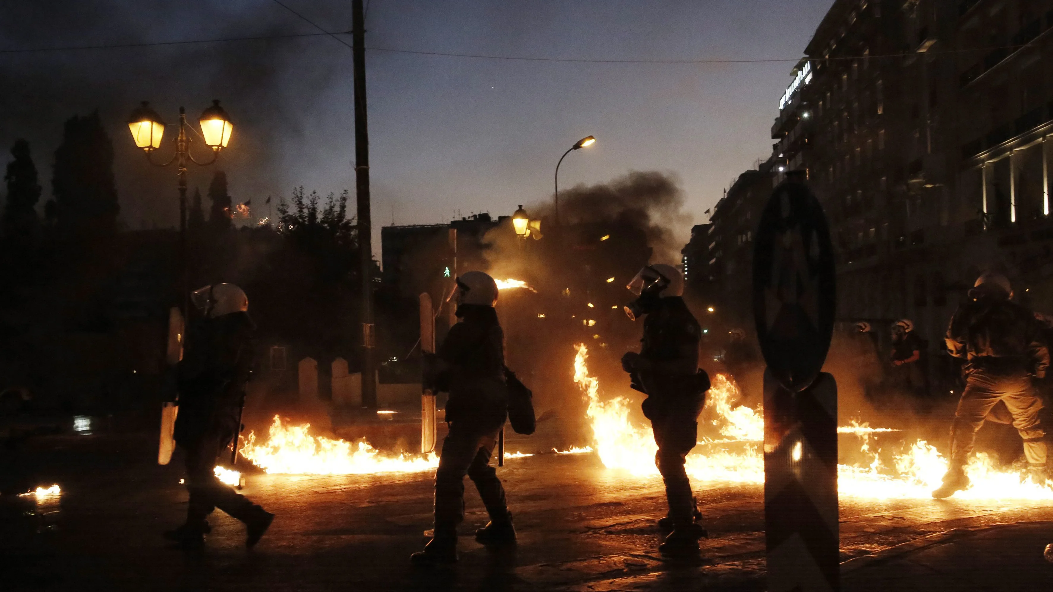 Altercados en la plaza Syntagma de Atenas