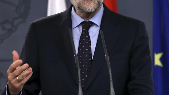 El presidente Rajoy durante su intervención El presidente Rajoy durante su intervención