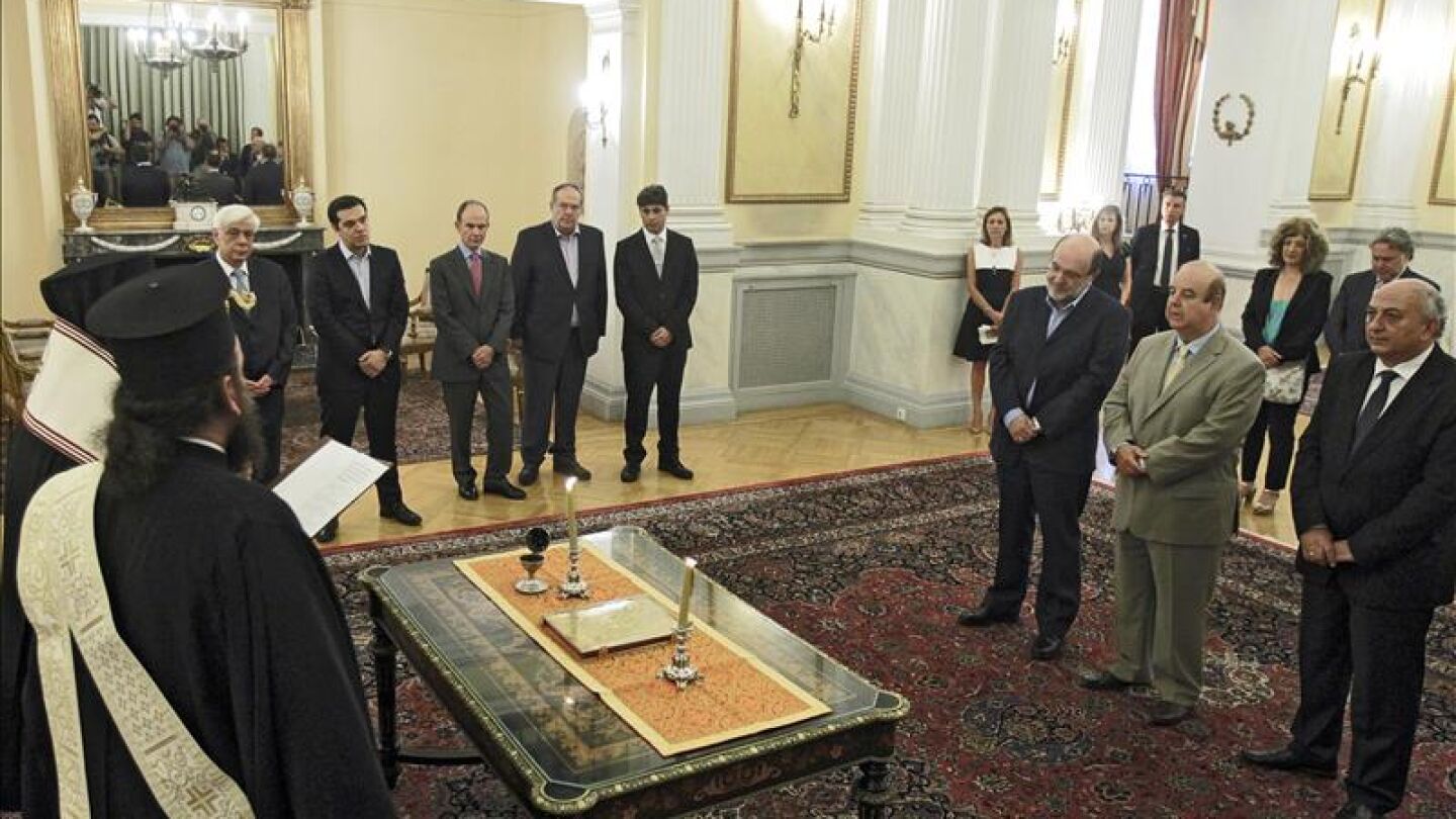 Toma de posesi&oacute;n de los nuevos ministros del Gobierno griego