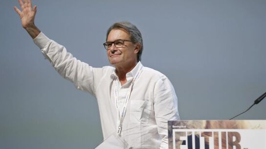 Artur Mas, durante su intervenci&oacute;n en la convenci&oacute;n nacional de su partido.