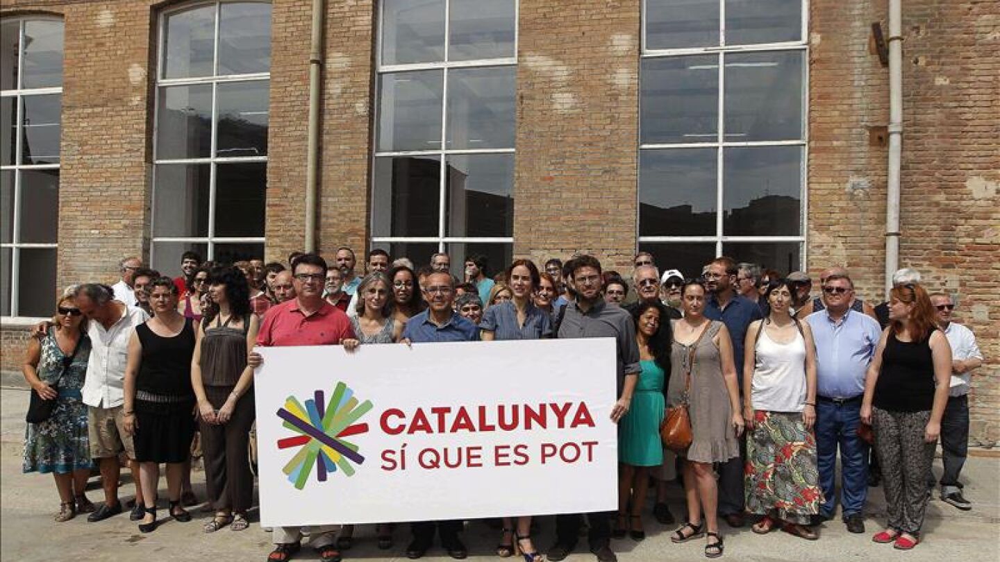 La candidatura "Catalunya, S&iacute; que es Pot", integrada por ICV, EUiA y Podem.