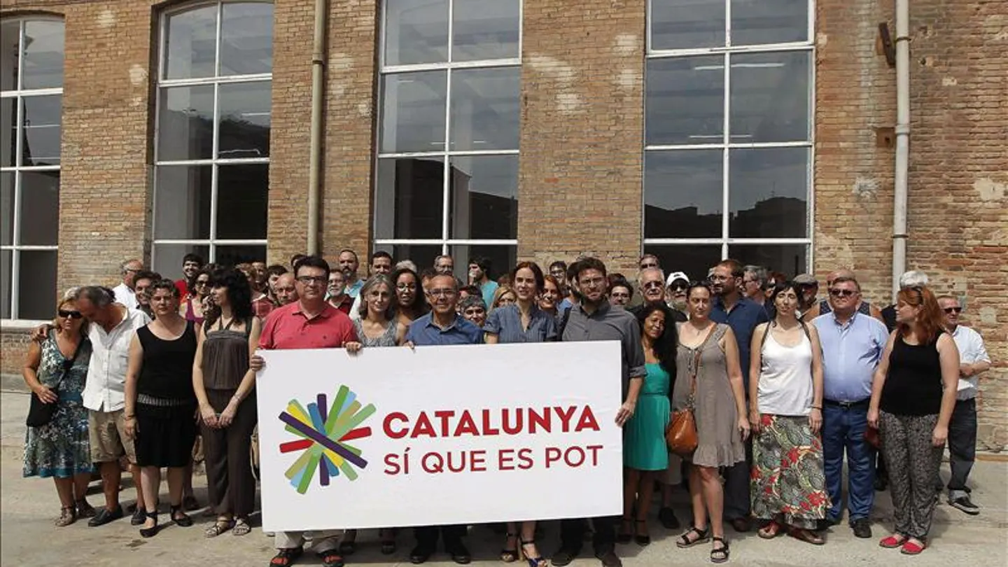 La candidatura "Catalunya, Sí que es Pot", integrada por ICV, EUiA y Podem. La candidatura "Catalunya, Sí que es Pot", integrada por ICV, EUiA y Podem.