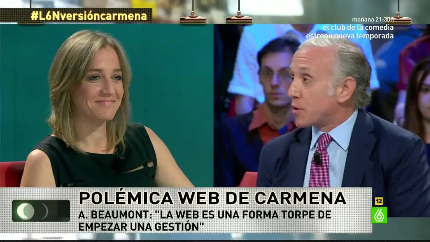 Tania Sánchez exige una rectificación a Eduardo Inda, quien le acusa de querer meterle "en la checa" Tania Sánchez exige una rectificación a Eduardo Inda, quien le acusa de querer meterle "en la checa"