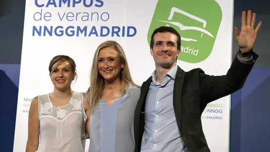 Pablo Casado y Cristina Cifuentes en el acto de clausura del Campus de verano Pablo Casado y Cristina Cifuentes en el acto de clausura del Campus de verano
