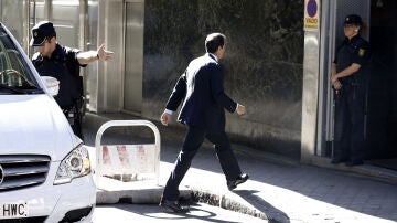 Exconsejero de Presidencia de la Comunidad de Madrid Salvador Victoria a su llegada a la Audiencia Nacional