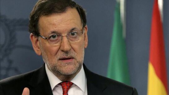 El presidente, Mariano Rajoy, durante su intervenci&oacute;n