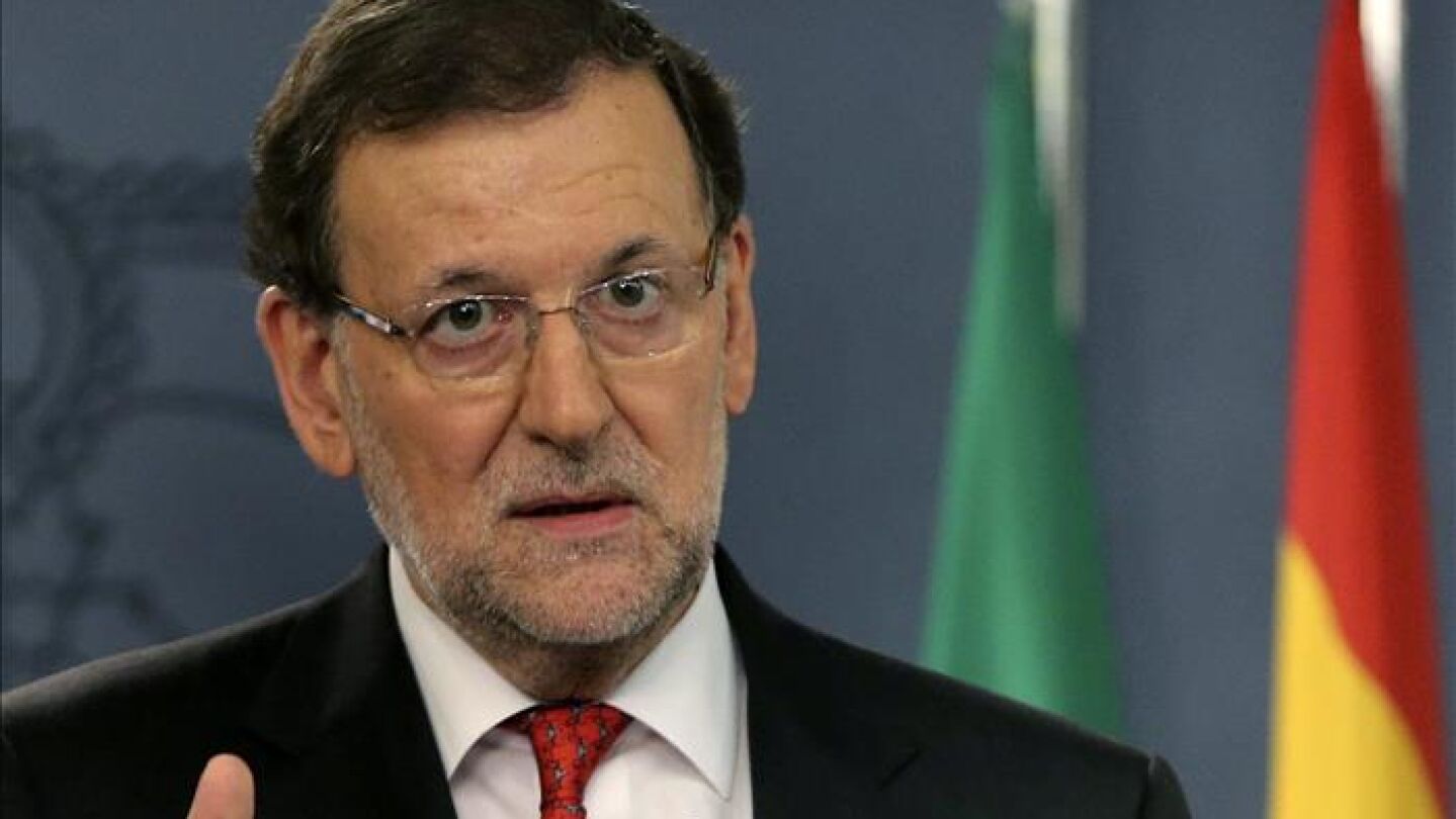 El presidente, Mariano Rajoy, durante su intervenci&oacute;n