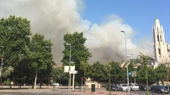 Imagen del incendio de Girona Imagen del incendio de Girona